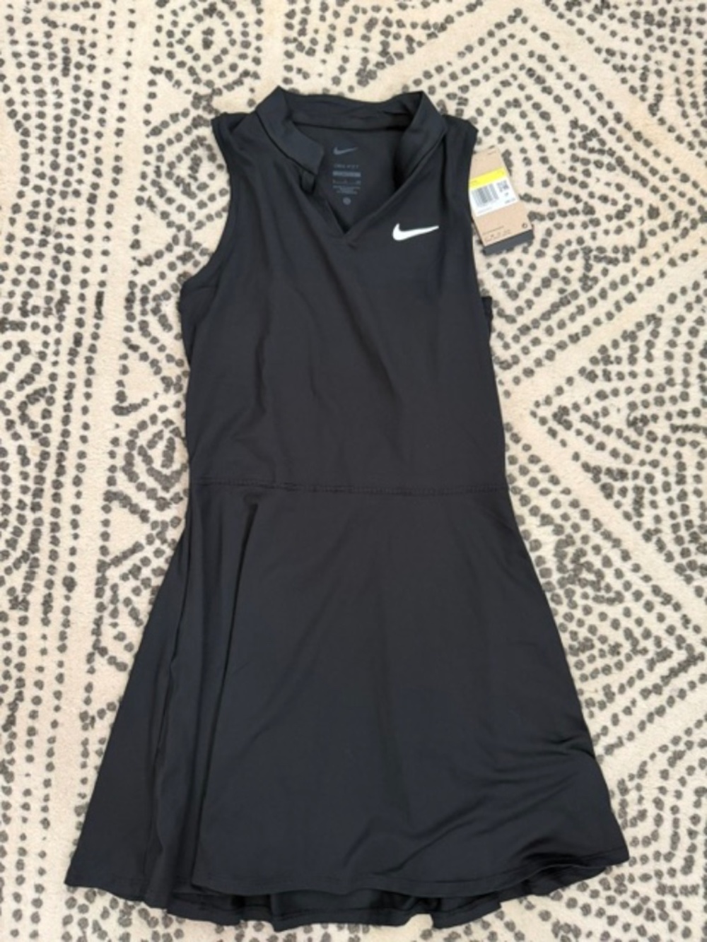 NWT Nike Dri-FIT Black Tennis Dress Sleeveless Athletic Dress